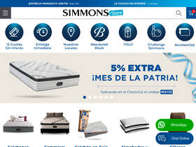 'simmons.com.ar' screenshot