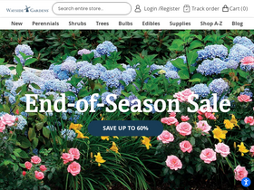'waysidegardens.com' screenshot