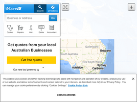 'whereis.com' screenshot