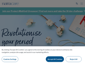 'natracare.com' screenshot