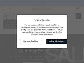 'ernestjones.co.uk' screenshot