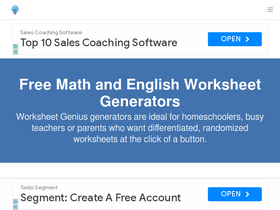 'worksheetgenius.com' screenshot