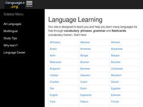 'ilanguages.org' screenshot