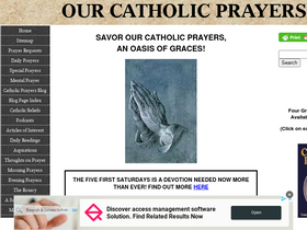 'ourcatholicprayers.com' screenshot