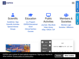 'espen.org' screenshot
