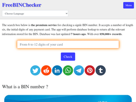 'freebinchecker.com' screenshot