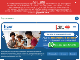 'hcor.com.br' screenshot