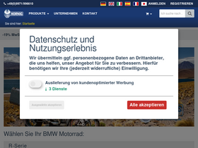 'motorradzubehoer-hornig.de' screenshot