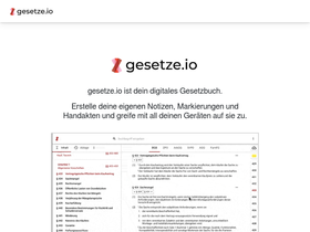 'gesetze.io' screenshot
