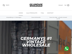 GG-Vintage Wholesale homepage screenshot
