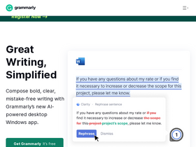 Grammarly - Elevate writing with real-time grammar, tone, and plagiarism checks.