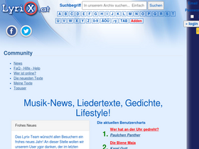 'lyrix.at' screenshot