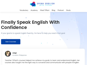 'speakenglishwithtiffani.com' screenshot
