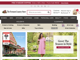 'vermontcountrystore.com' screenshot