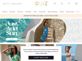 'quizclothing.co.uk' screenshot