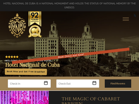 'hotelnacionaldecuba.com' screenshot