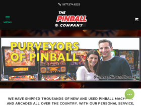 'thepinballcompany.com' screenshot
