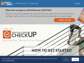 'backtothebible.org' screenshot