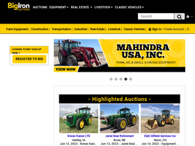 'bigiron.com' screenshot