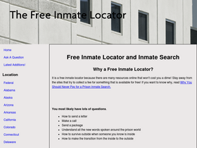 'thefreeinmatelocator.com' screenshot