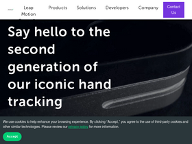 'ultraleap.com' screenshot