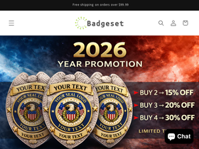 badgeset.com homepage screenshot