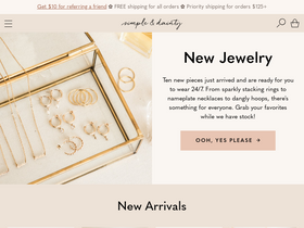 'simpleanddainty.com' screenshot