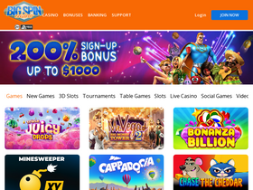 'bigspincasino.com' screenshot