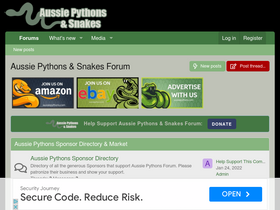 'aussiepythons.com' screenshot