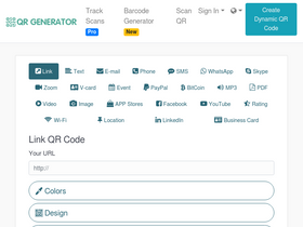 'qrgenerator.org' screenshot