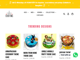 cruffins.in homepage screenshot