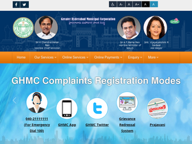 'ghmc.gov.in' screenshot