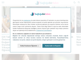 'sagligabiradim.com' screenshot
