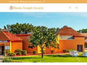 'hindutemplealbany.org' screenshot