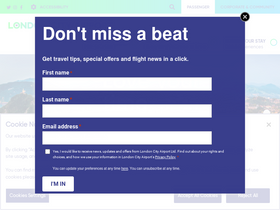 'londoncityairport.com' screenshot