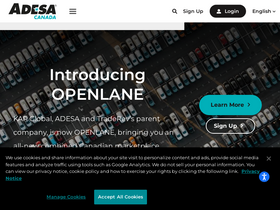 'adesa.ca' screenshot