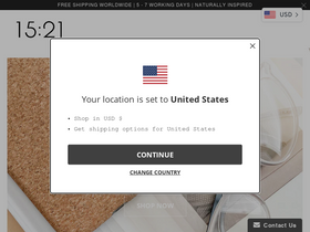 1521store.com homepage screenshot
