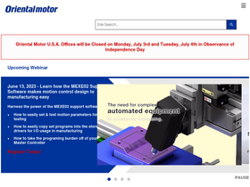 'orientalmotor.com' screenshot
