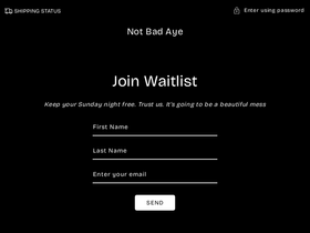 Not Bad Aye website screenshot