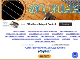 'gotaukulele.com' screenshot