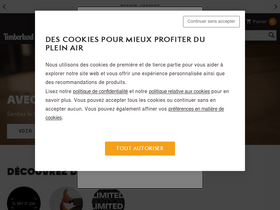 'timberland.fr' screenshot