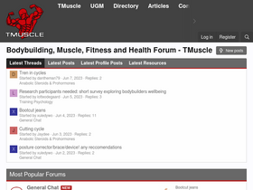 'tmuscle.co.uk' screenshot