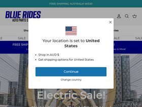 Bluerides homepage screenshot