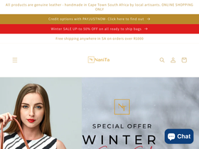 nanita.co.za homepage screenshot