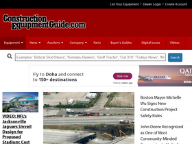 'constructionequipmentguide.com' screenshot