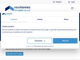 'newhomesforsale.co.uk' screenshot