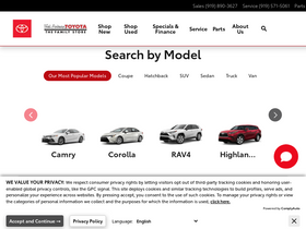 'fredandersontoyota.com' screenshot