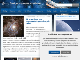 'www-old.astro.cz' screenshot