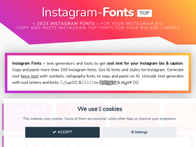 'instagram-fonts.top' screenshot