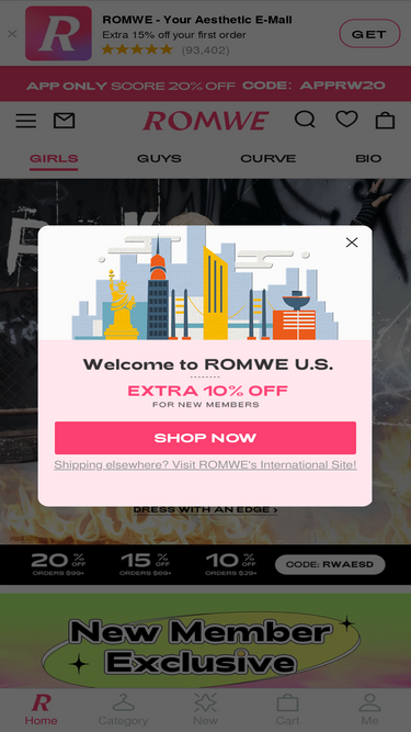 Shopping websites hot sale like romwe